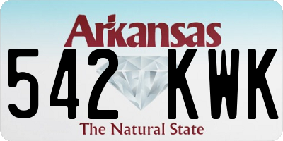 AR license plate 542KWK