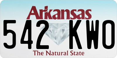 AR license plate 542KWO