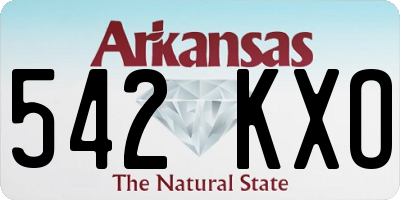 AR license plate 542KXO
