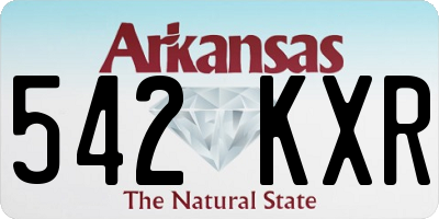 AR license plate 542KXR