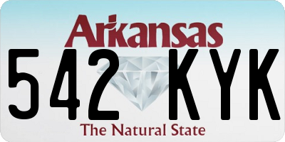 AR license plate 542KYK
