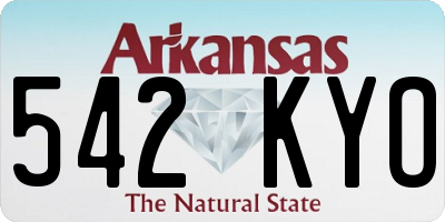 AR license plate 542KYO