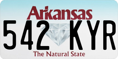 AR license plate 542KYR