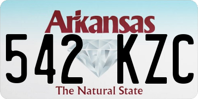AR license plate 542KZC