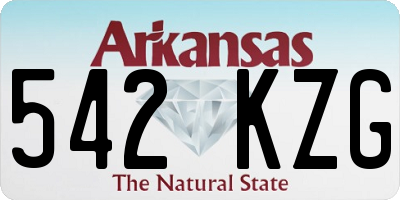 AR license plate 542KZG