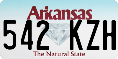 AR license plate 542KZH