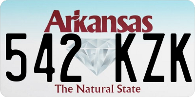 AR license plate 542KZK