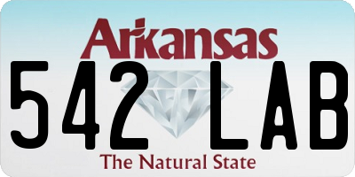 AR license plate 542LAB
