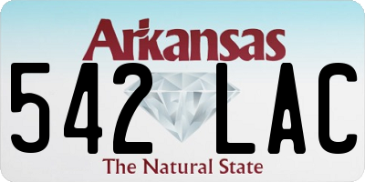 AR license plate 542LAC