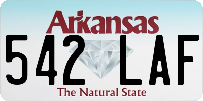 AR license plate 542LAF