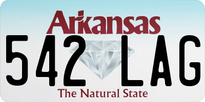 AR license plate 542LAG