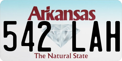 AR license plate 542LAH