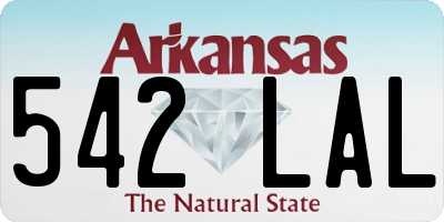 AR license plate 542LAL