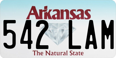AR license plate 542LAM