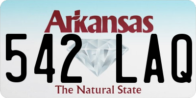 AR license plate 542LAQ