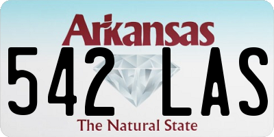AR license plate 542LAS