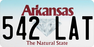 AR license plate 542LAT