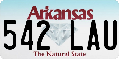 AR license plate 542LAU