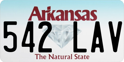 AR license plate 542LAV