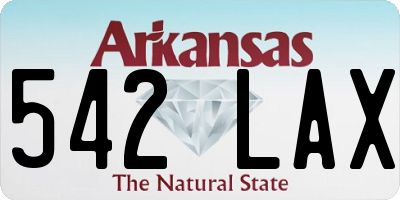 AR license plate 542LAX