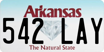 AR license plate 542LAY
