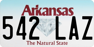 AR license plate 542LAZ