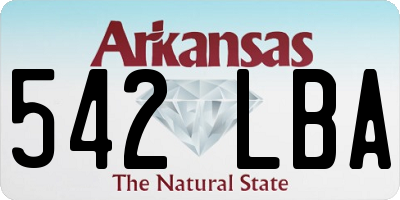 AR license plate 542LBA