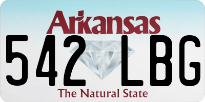 AR license plate 542LBG