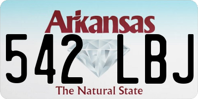 AR license plate 542LBJ