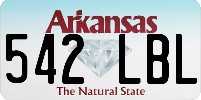 AR license plate 542LBL