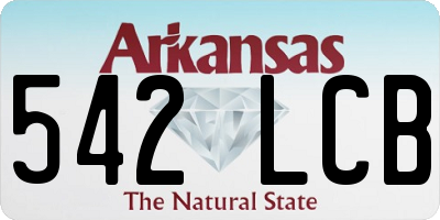 AR license plate 542LCB