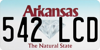 AR license plate 542LCD