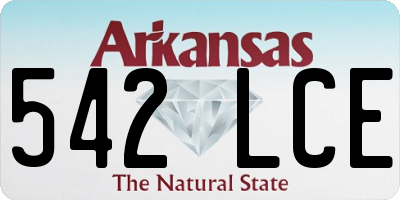 AR license plate 542LCE