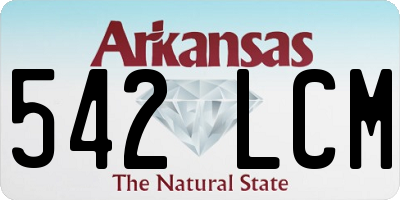 AR license plate 542LCM