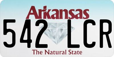 AR license plate 542LCR