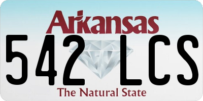 AR license plate 542LCS