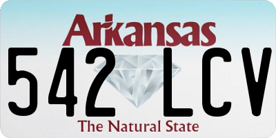 AR license plate 542LCV