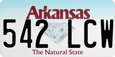 AR license plate 542LCW