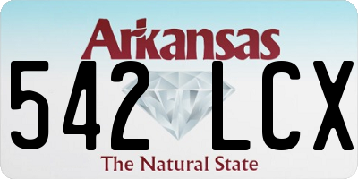 AR license plate 542LCX