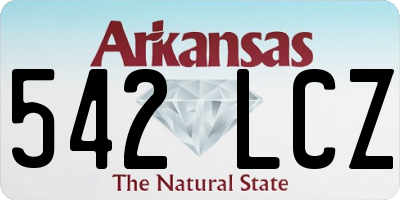 AR license plate 542LCZ
