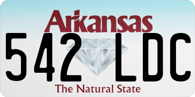 AR license plate 542LDC