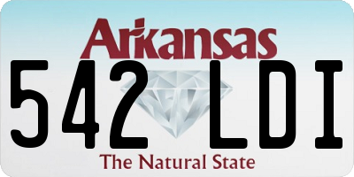 AR license plate 542LDI
