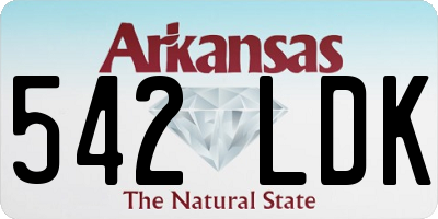 AR license plate 542LDK