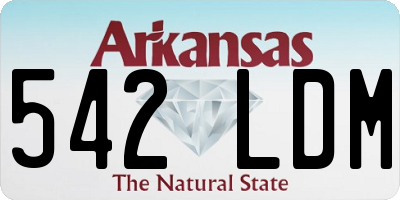 AR license plate 542LDM