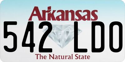 AR license plate 542LDO