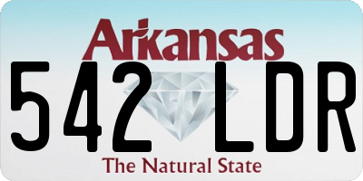 AR license plate 542LDR