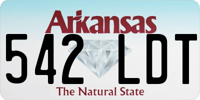 AR license plate 542LDT