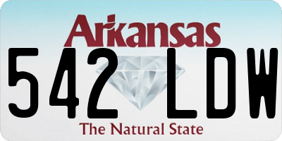 AR license plate 542LDW