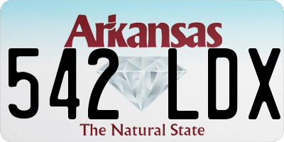 AR license plate 542LDX