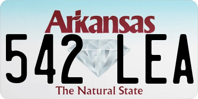 AR license plate 542LEA